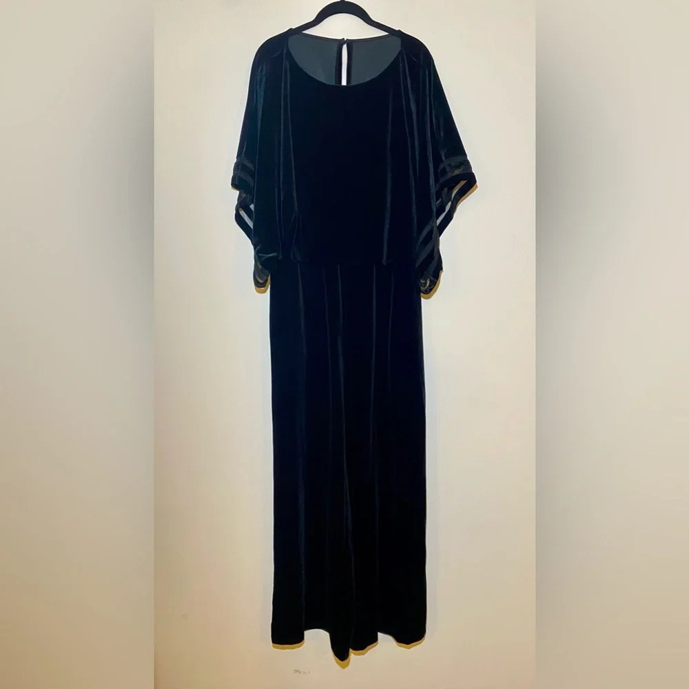 Black Velvet Jumpsuit - Picture 2 of 4
